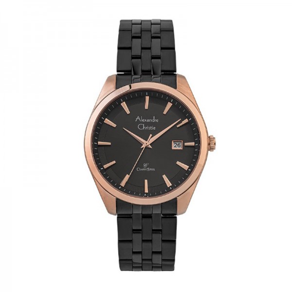 Alexandre Christie AC 8635 Rosegold Black MDBBRBA MAN